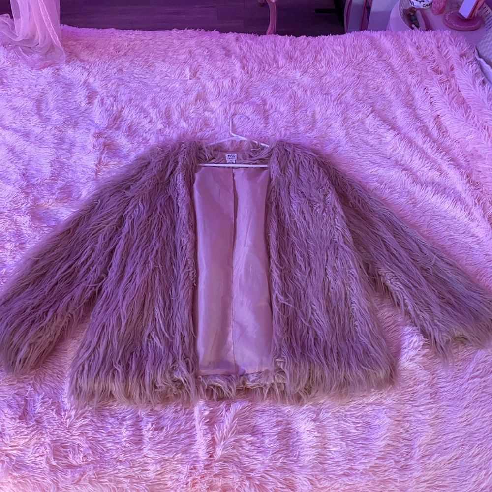 Women's Faux Fur Jacket in Pink
